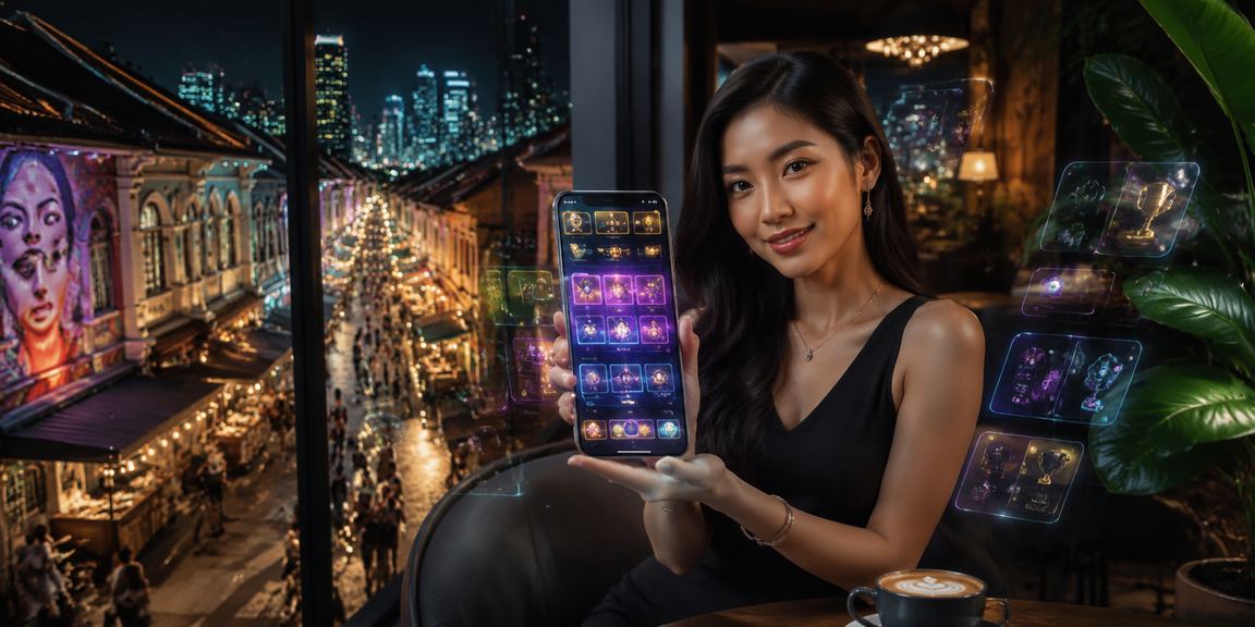 Pengguna mengakses platform pertaruhan sukan melalui telefon pintar di Pulau Pinang